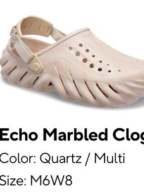 CROCS Echo Marbled Clog in Quartz (Light Pink/Beige)
